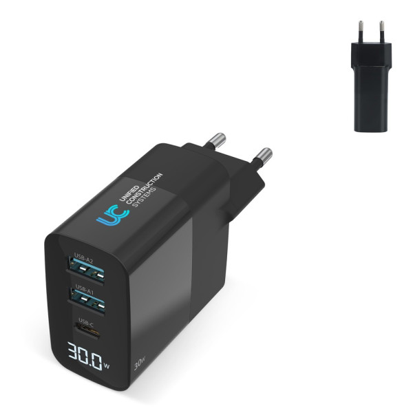 Sitecom CH-1001 30W GaN Power Delivery Wall Charger with LED display