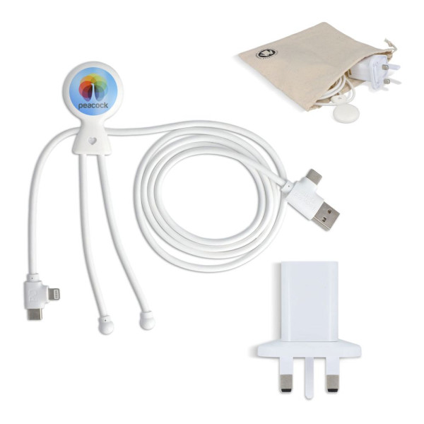 2090 - Xoopar Mr. Bio Long 60W Oplaadkabel + UK Plug Adapter